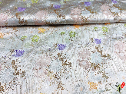 Chrysanthemum Damask Jacquard Brocade Fabric: Kimono Sewing Material