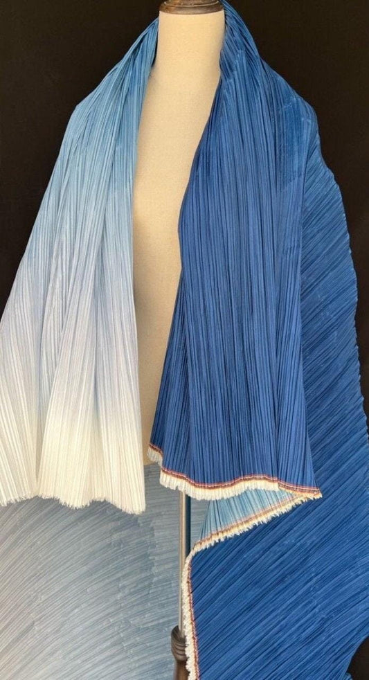 Tissu crêpe plissé dégradé 59 po de large : polyester rigide, décoration de mariage