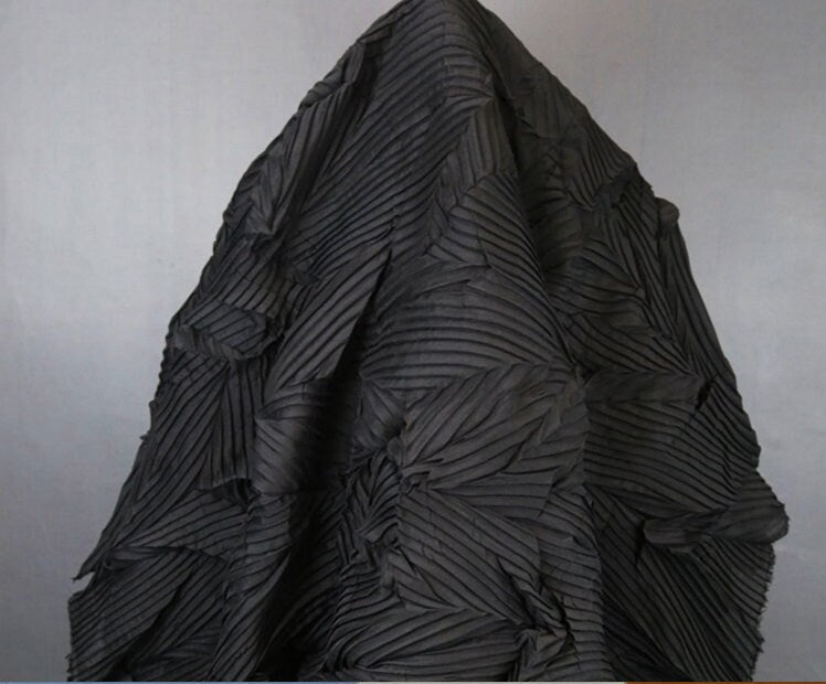 Pleated Crepe Fabric: 40" Wide Designer Material