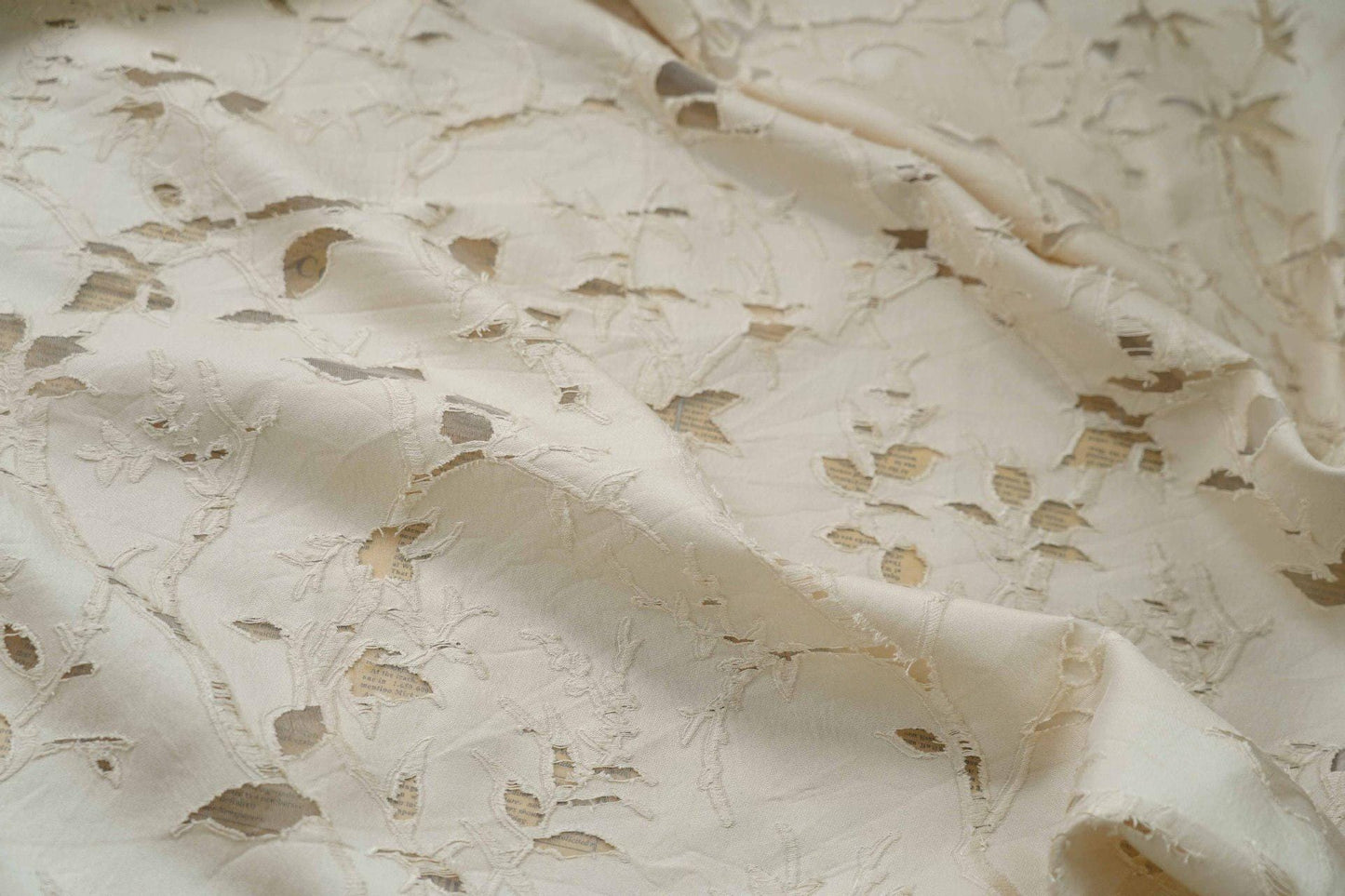 Flower Gauze Jacquard Fabric: Sheer Upholstery, Curtain Sewing Fabric (By Meter)