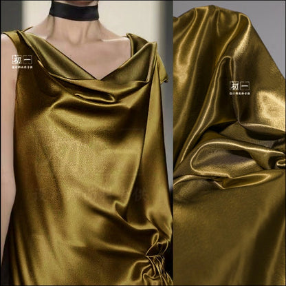 Tissu en satin de soie : couleurs unies, largeur 150 cm, tissu de luxe pour robes de mariée