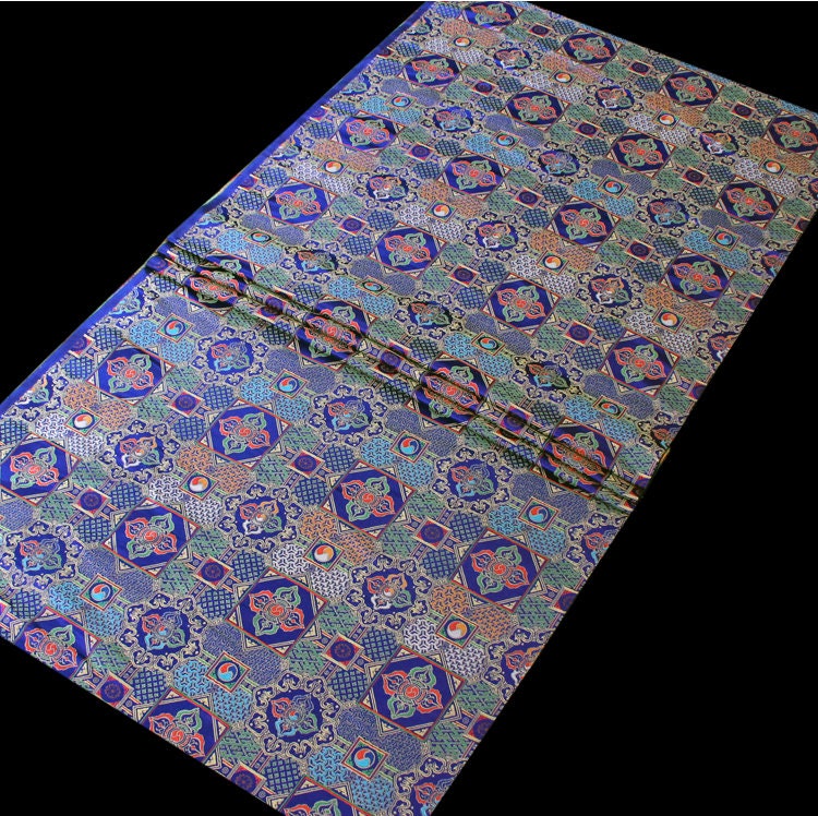 Mongolian Brocade Fabric: Tibetan Gown Material, 29.5" Wide, By The Meter