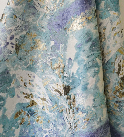 Gold Thread Jacquard Fabric: 3D Oil Painting Texture, 55" Wide