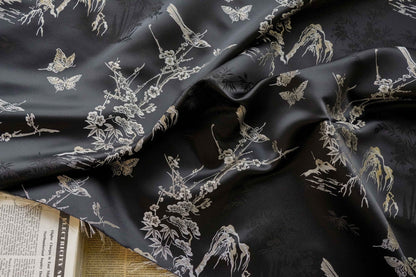 Magpie Jacquard Fabric With Gold Thread: Upholstery, Costume, & Drapery - 54" Wide