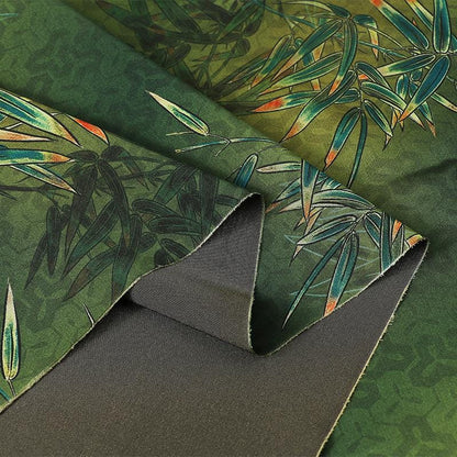 Bamboo Print Tea Silk Satin Fabric - 59"W Upholstery & Costume