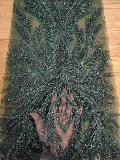 Tissu en dentelle à sequins et perles : voile de mariée, accessoire de robe