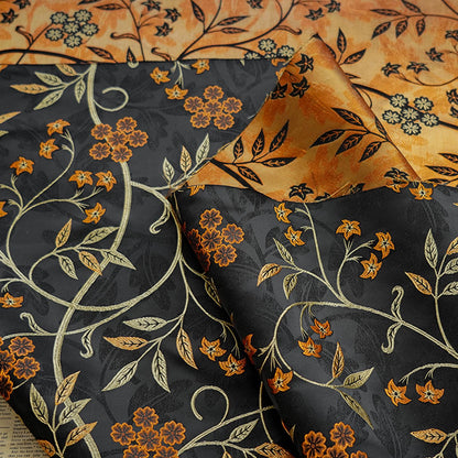 Reversible Jacquard Fabric: Japanese Floral Embossed Weave (60"W)