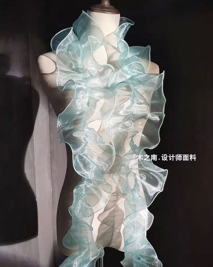 Organza Ruffle Trim: 5cm Mermaid Lace, Wedding & Event Decor