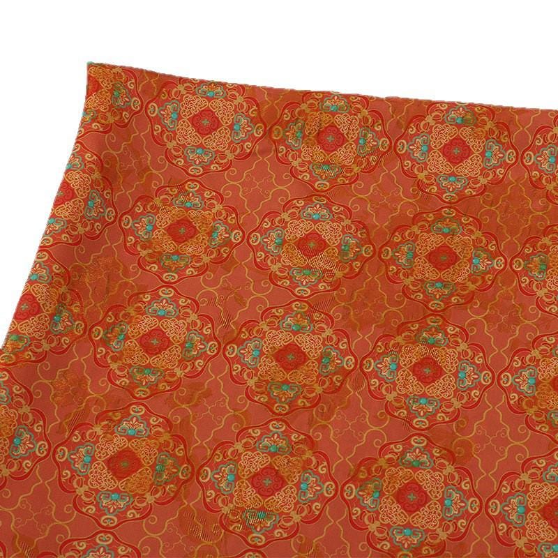 Tissu jacquard Baoxiang : satin soyeux de style chinois (largeur : 150 cm)