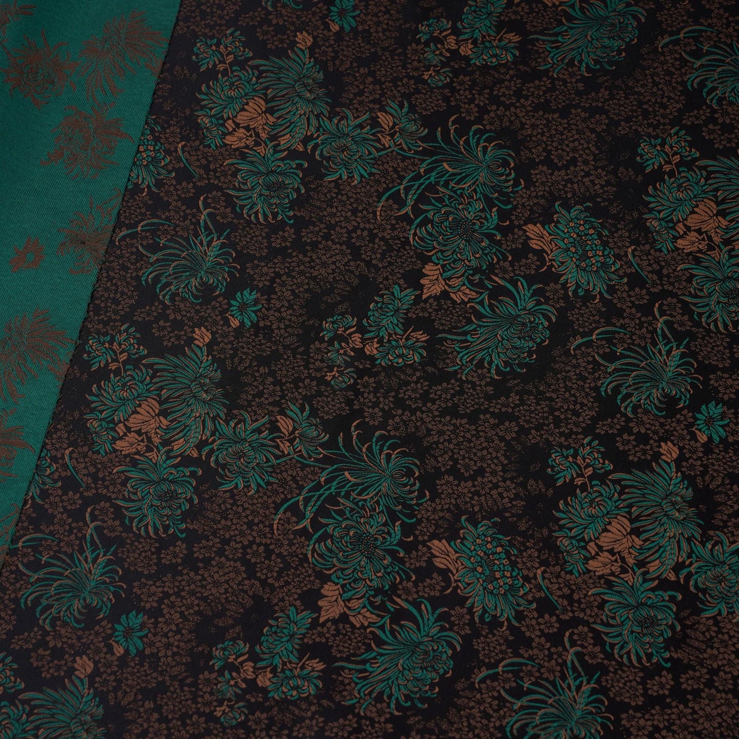 Floral Kinran Brocade Fabric: Japanese Kimono Upholstery, 29.5"W