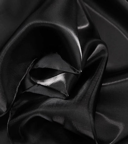 Crystal Silk-Satin Fabric: Water-Shine Metallic Luster, 57" Wide