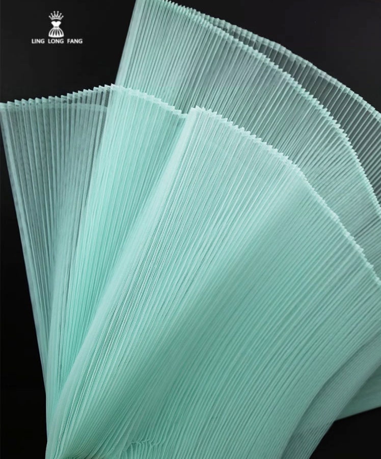 Pleated Tulle Fabric: Stiff Hard Yarn, 63" Wide Designer Material