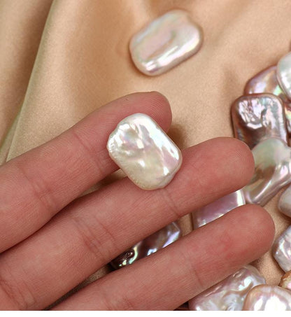 Perles carrées baroques en perles : Création de bijoux DIY à haute brillance