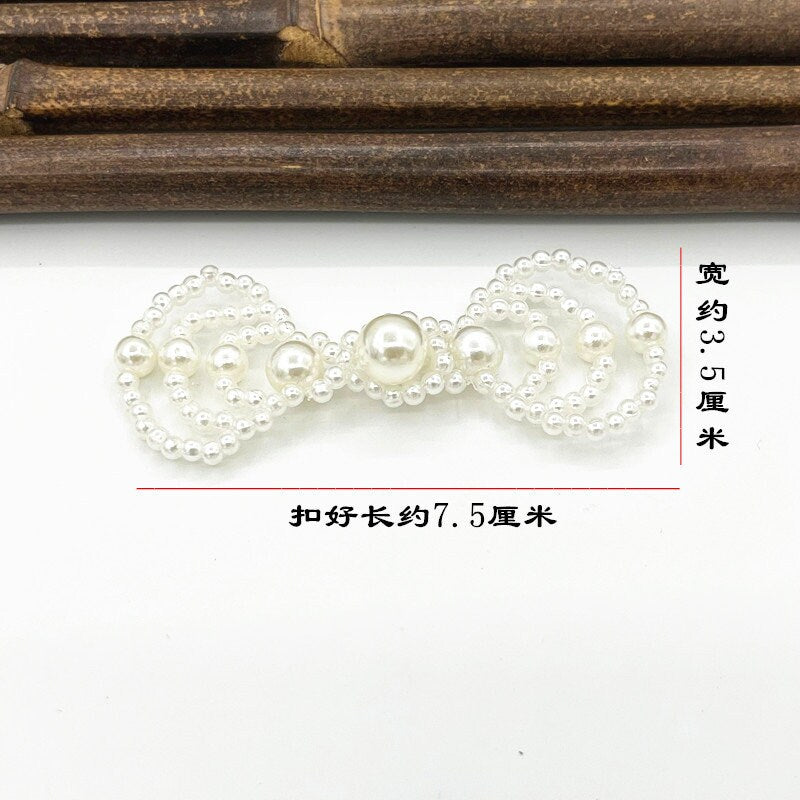 Boutons grenouille en imitation perle : Fermetures nœud chinois Cheongsam