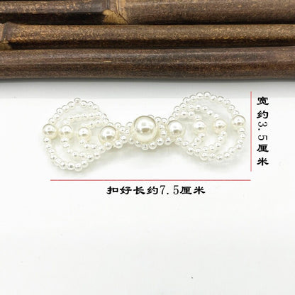 Boutons grenouille en imitation perle : Fermetures nœud chinois Cheongsam