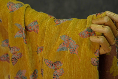 Tissu jacquard chenille papillon : tissu d’ameublement de 150 cm de large, vendu au mètre
