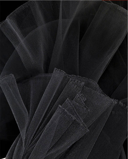 Pleated Organza Fabric: Stiff Texture Designer Material, 62" Wide