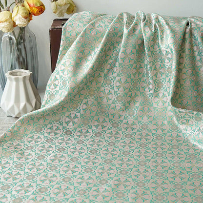 Brocart en soie mélangée ombré : jacquard style chinois à fil d'or
