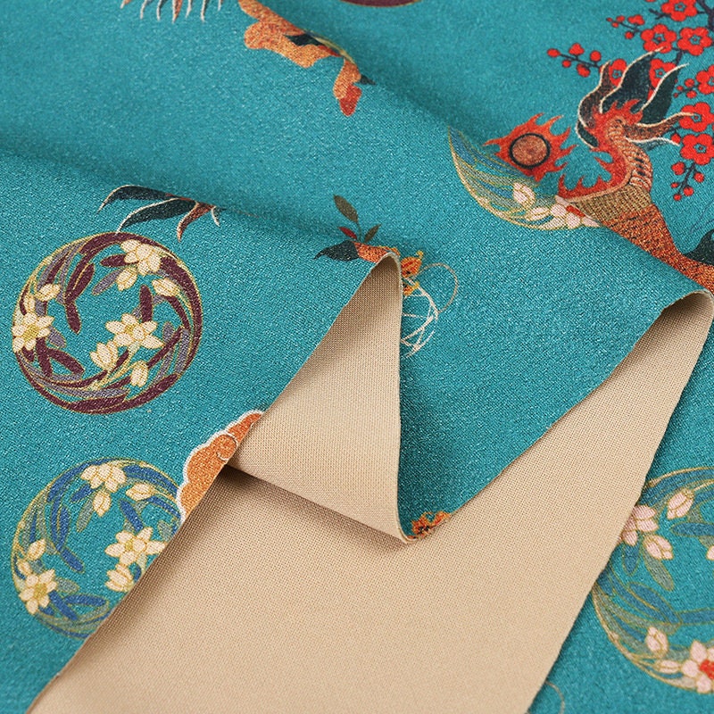 Floral Phoenix Micro Faux Suede Fabric: 59" Wide, Apparel & Decor