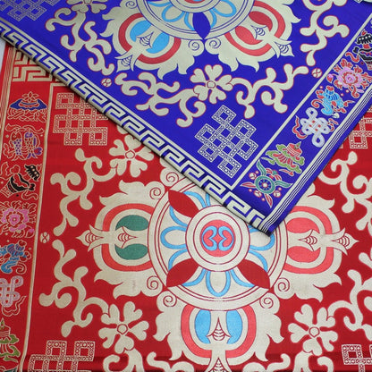 Tissu pour vajra tibétain : mélange de soie et de rayonne, matériau pour coussin de méditation
