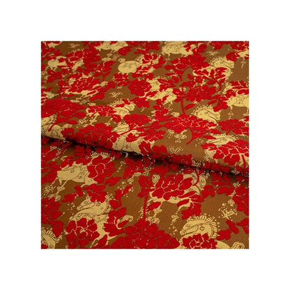 Floral Dragon Chenille Velvet Fabric ��� Chinese Sty" Wide