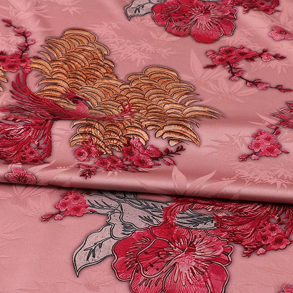 Satin Jacquard Fabric: 59"W Digital Print Shantung Silk - Upholstery, Costume, Drapery