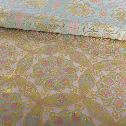 Tissu brocart Baoxiang de Dunhuang : 150 cm de large, tissu pour robe cheongsam tibétaine