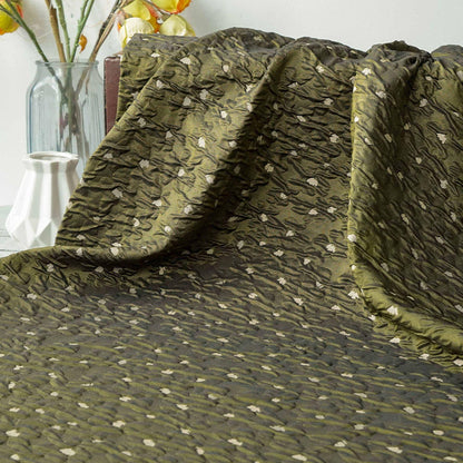 Tissu brocart jacquard floral vintage en relief 3D - 140 cm de large