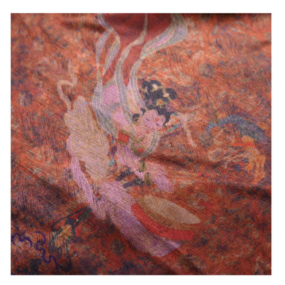 Dunhuang Feitian Satin Fabric: Retro Costume Upholstery (63"W)