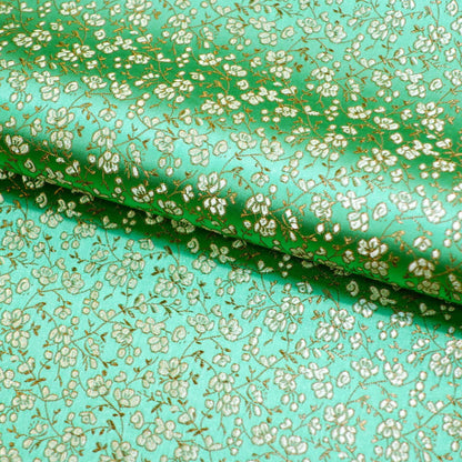 Floral Silk Brocade Fabric: 45"W Upholstery, Costume, Decor - By The Meter