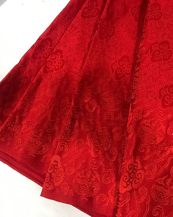 Cloud Brocade Fabric: Silk Rayon Jacquard, Costume Dress Material