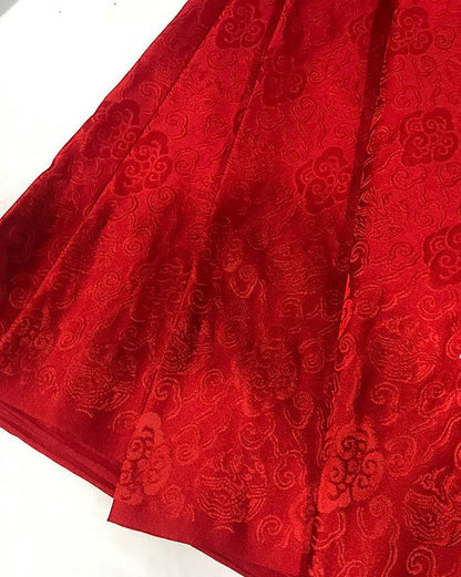 Cloud Brocade Fabric: Silk Rayon Jacquard, Costume Dress Material
