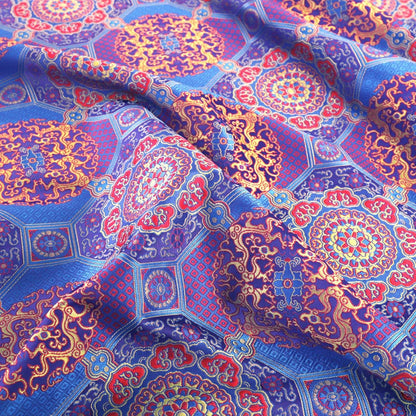 Auspicious Baoxiang Flower Brocade Fabric - Tibetan Robes & Shrines (59"W)