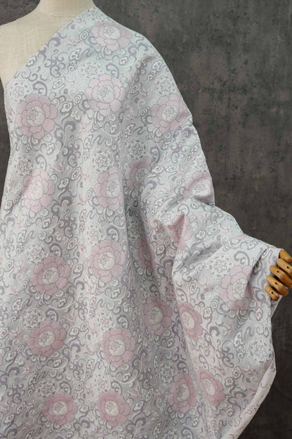 Jacquard Lotus & Butterfly Fabric: Autumn/Winter Vest Material, 59" Wide