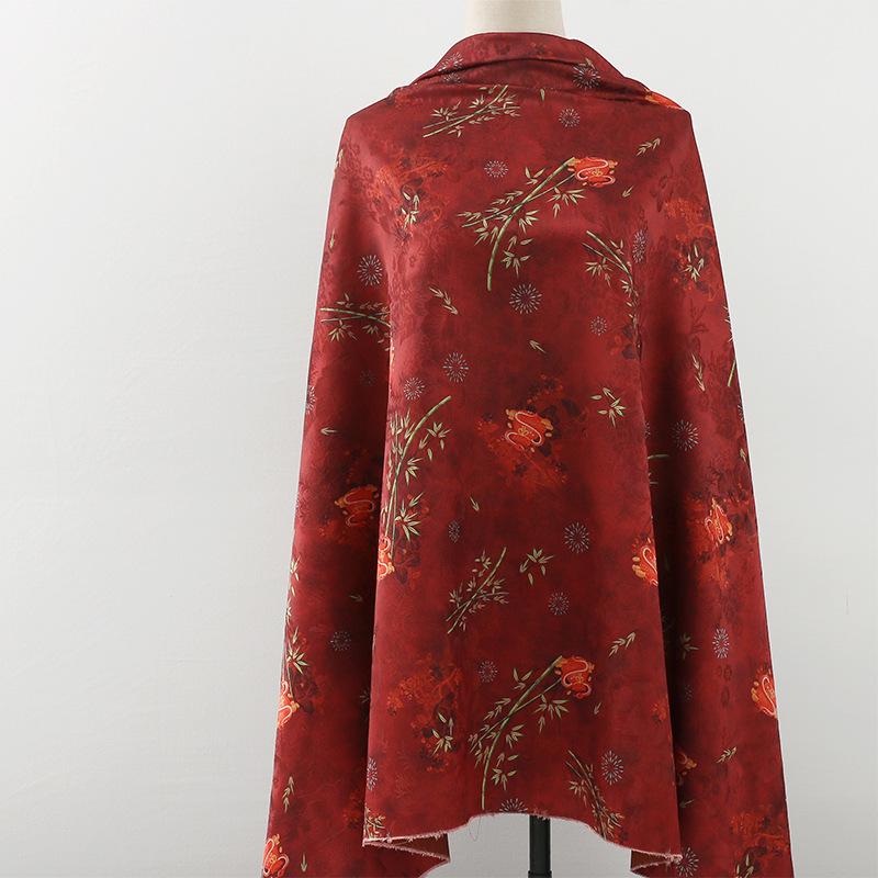 Bamboo Tea Silk Satin Fabric: 59"W Upholstery, Costume, Drapery