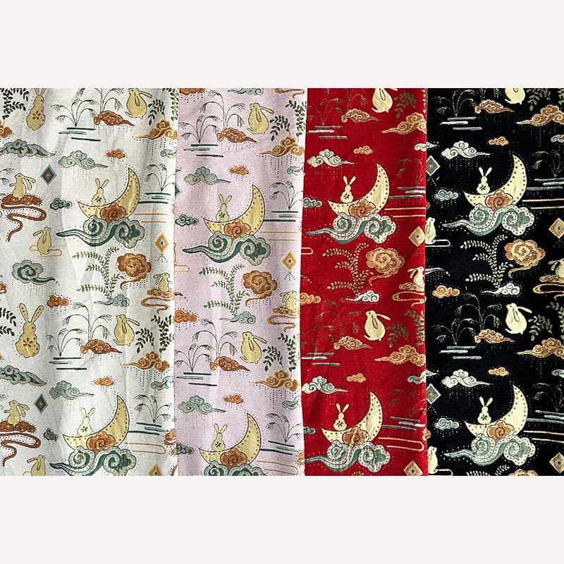 Rabbit Brocade Jacquard Fabric: 57"W Chenille Upholstery, Costume, Decor