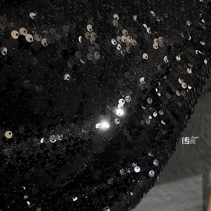 Fish Scale Sequins Mesh Fabric, DIY Prom Dress Sewing
