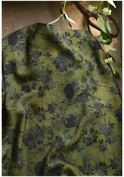 Imperial Green Cotton Sateen Fabric: 55" Wide, Drapery & Upholstery