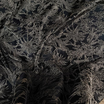 Metallic Jacquard Fabric: 3D Texture Foil, 55" Wide