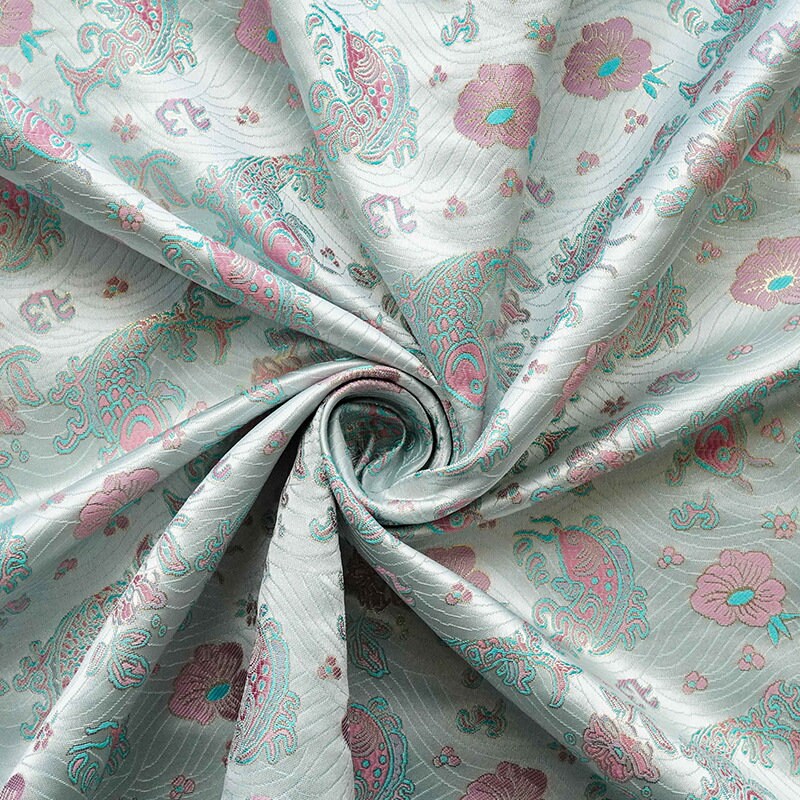 Lucky Fish Jacquard Brocade Fabric: 59" Wide Rayon Damask