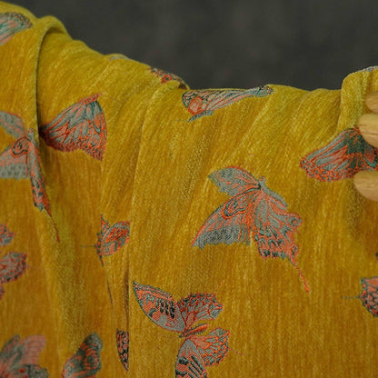 Tissu jacquard chenille papillon : tissu d’ameublement de 150 cm de large, vendu au mètre