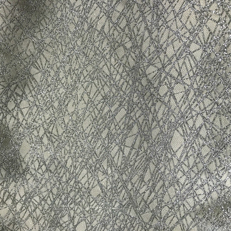 Tissu jacquard à fil argenté : ameublement et matelassage haut de gamme, 145 cm de large