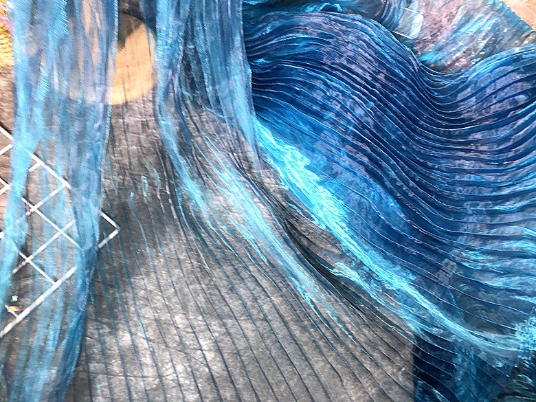 Mermaid Water Reflective Organza Fabric: 57" Wide Stiff Texture