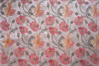 Floral Jacquard Woven Fabric: Embossed Hepburn Style, 57"W