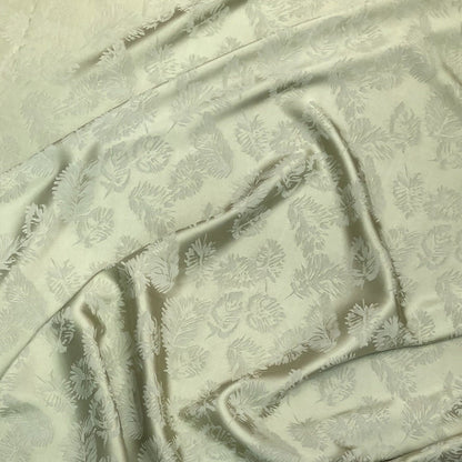 Leaf Pattern Jacquard Satin Damask Fabric - 59" Wide Rayon Upholstery