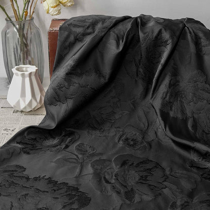 Tissu jacquard à motif floral en relief ��� Broca élégant" Large