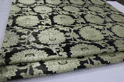 Floral Jacquard Brocade Fabric: Chinese Mongolian Style (29.5" Wide)