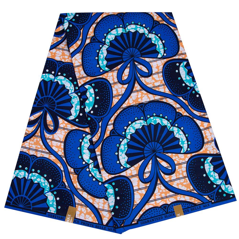 African Ankara Wax Print Fabric: Vibrant Colors, 6 Yards