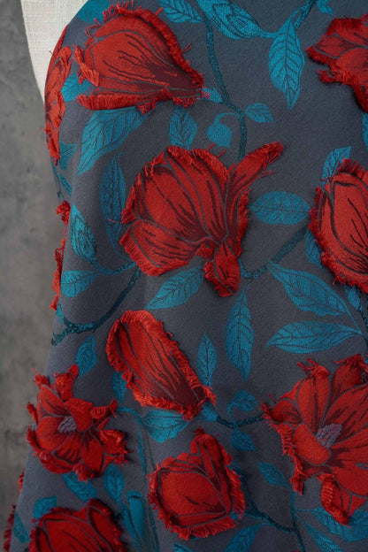 European 3D Embossed Paisley Jacquard Fabric ��� Decorative Textile for Home Dec" Wide
