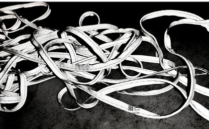 High Visibility Reflective Fabric Strip: Silver Luminous Rope Edging